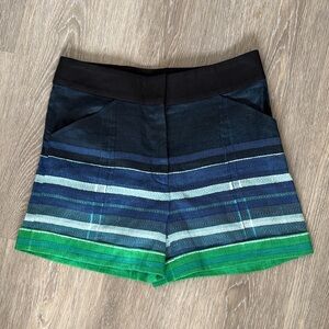 10 Crosby Derek Lam High Waist Striped Linen Shorts